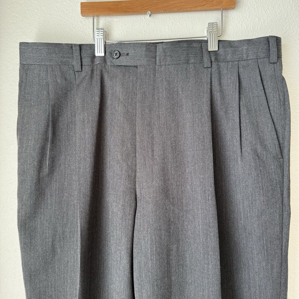 Burberry London 2-Piece Suit‎ 43L 36x40 Gray Pinstriped 100% Wool Made USA - Picture 9 of 16